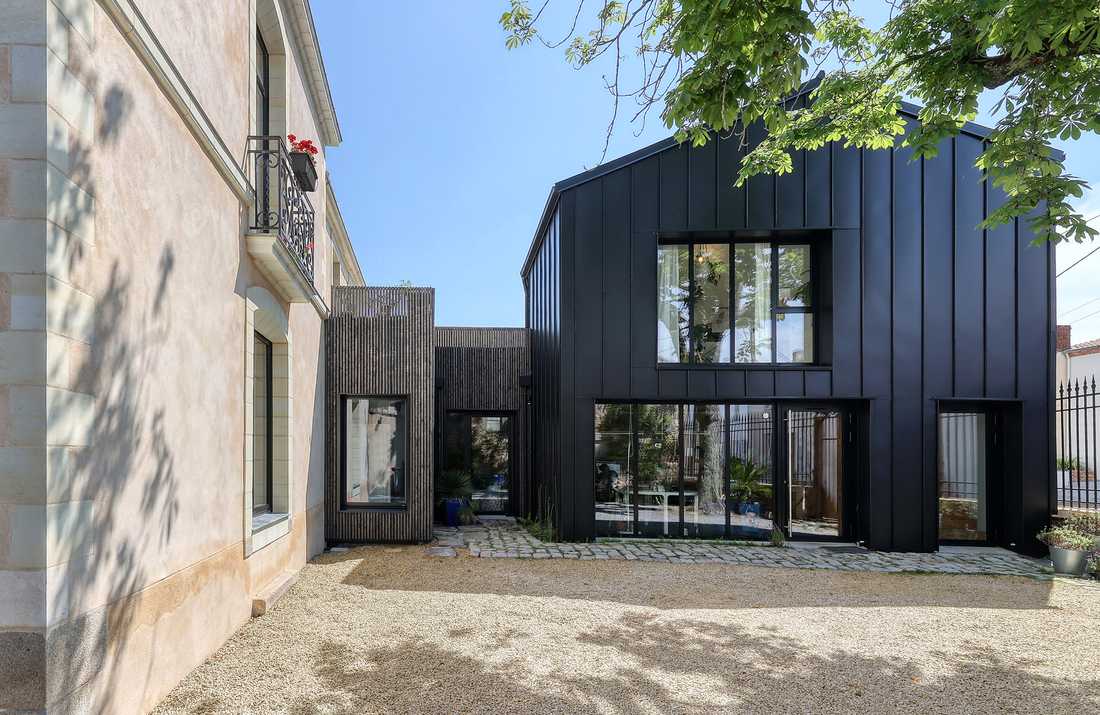 Extension d'une maison ancienne du 19e siècle par un architecte d'intérieur à Lyon