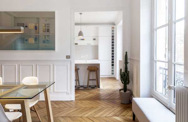 Rénovation intérieure d’un appartement haussmannien de 100m2 par un architecte d'intérieur à Lyon