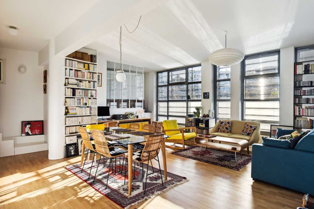 Energy-efficient renovation of a loft-style apartment by an architect in Lyon